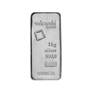 1kg Silver Valcambi Cast Bars